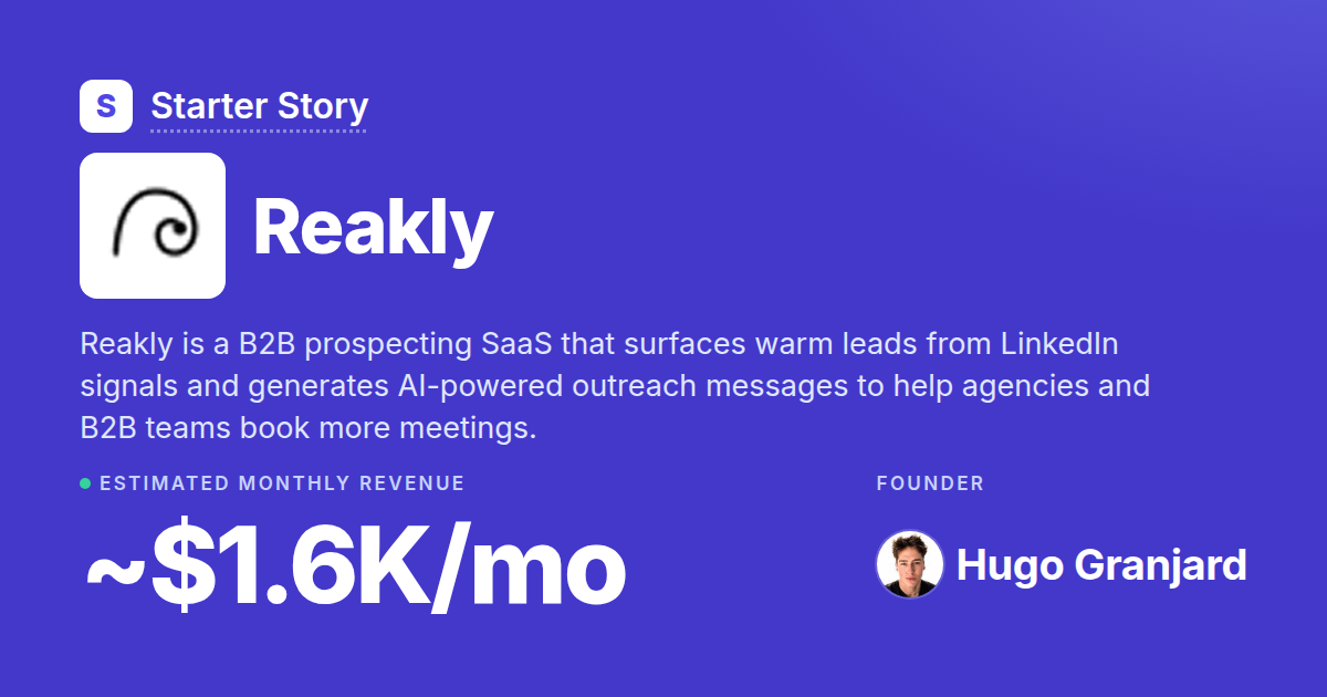 How Reakly Grew · Starter Story