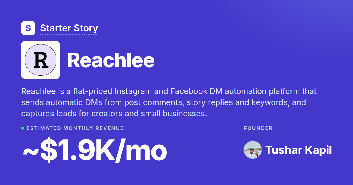 How Reachlee Grew · Starter Story