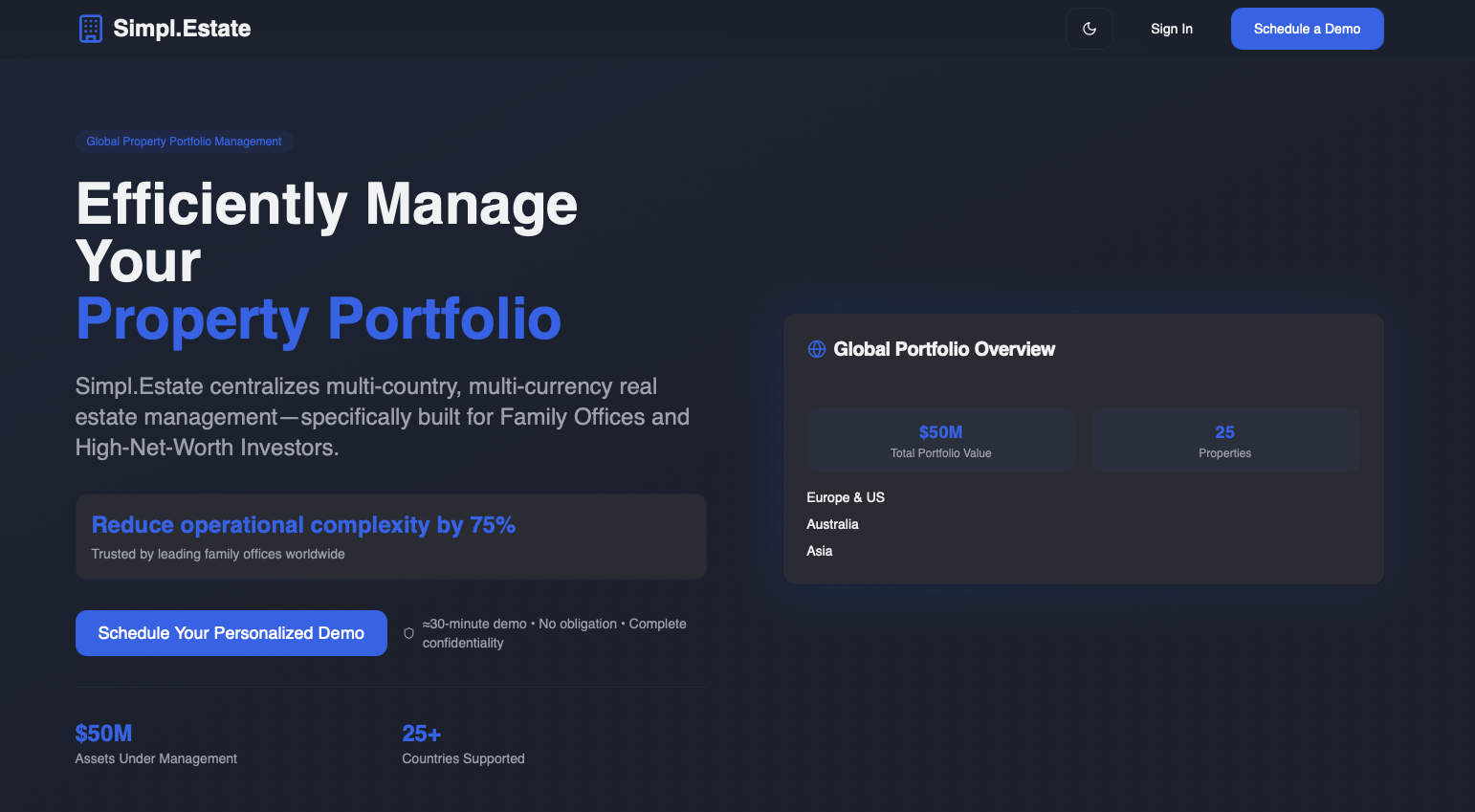 simpl.estate website screenshot