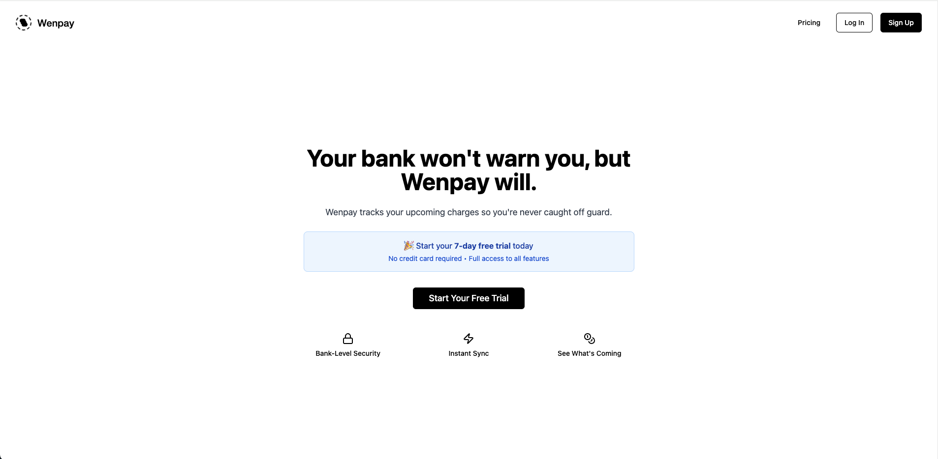 Wenpay website screenshot