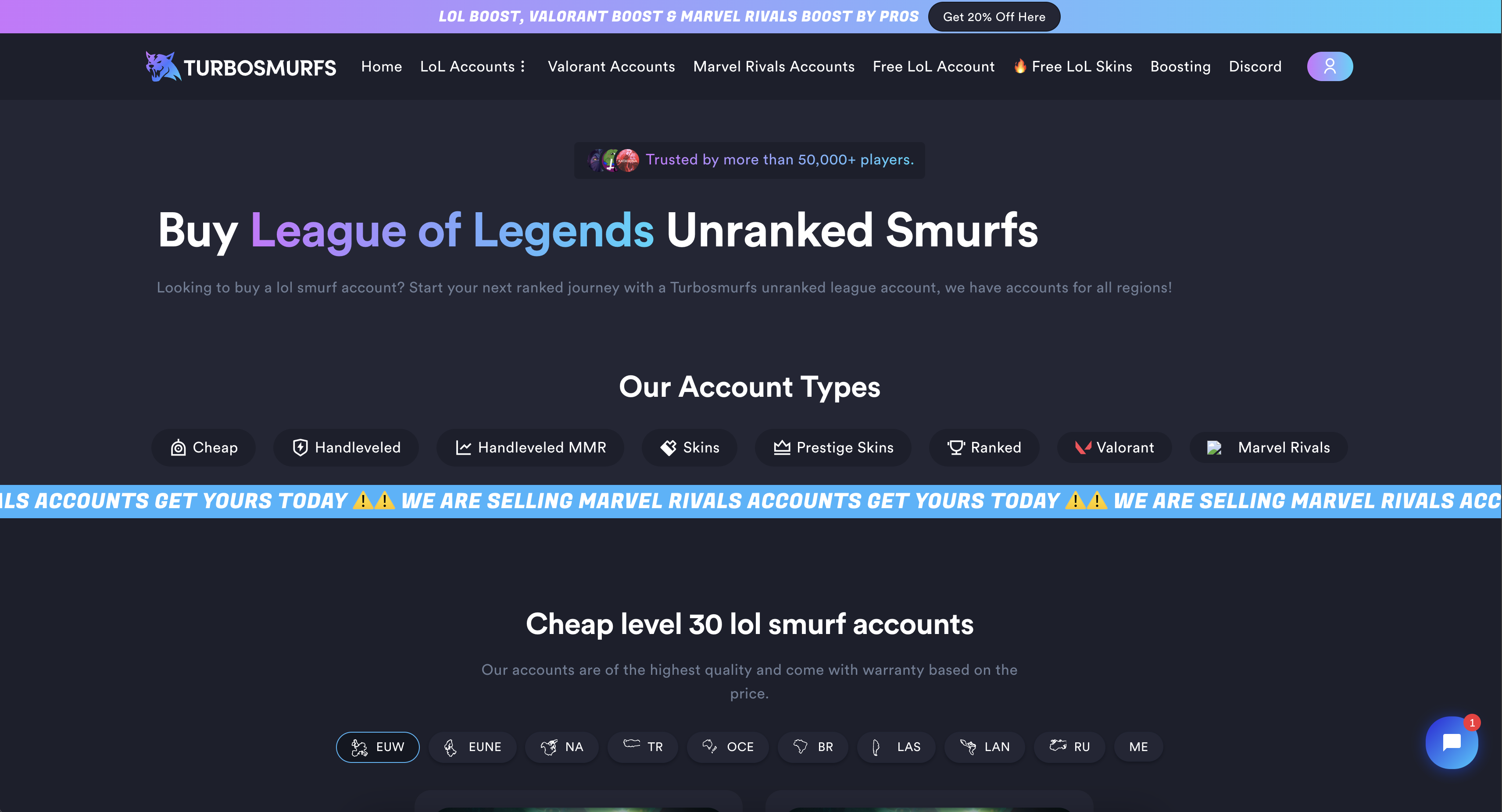 Turbosmurfs website screenshot