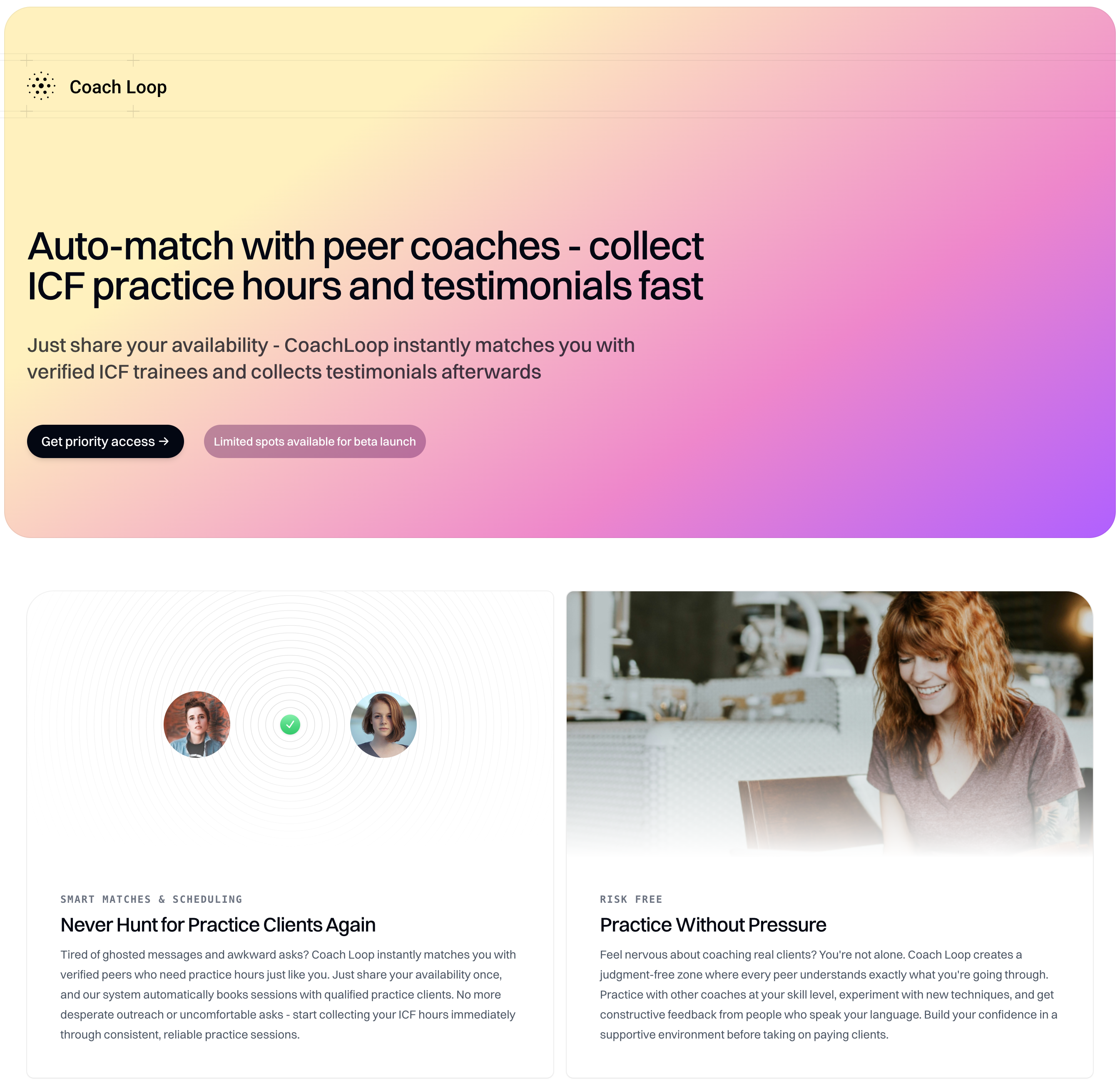 CoachLoop website screenshot