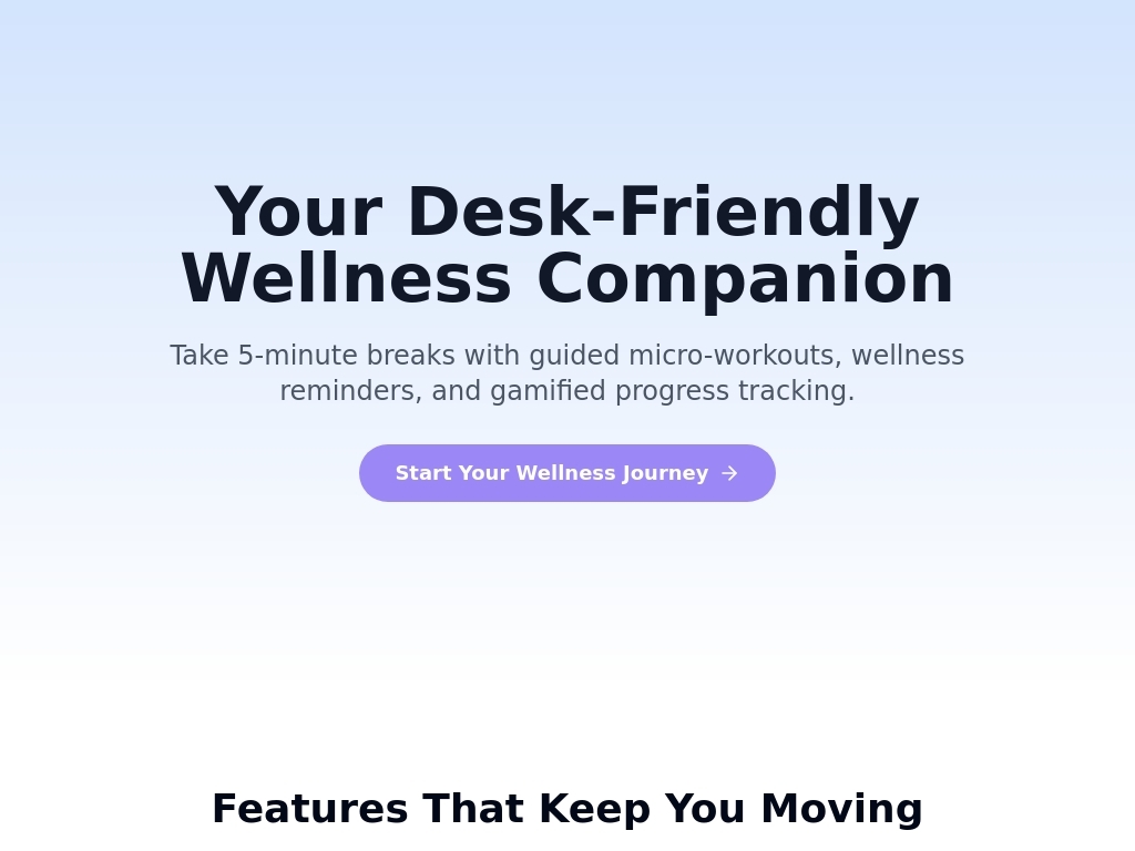 ZenDeskFit website screenshot