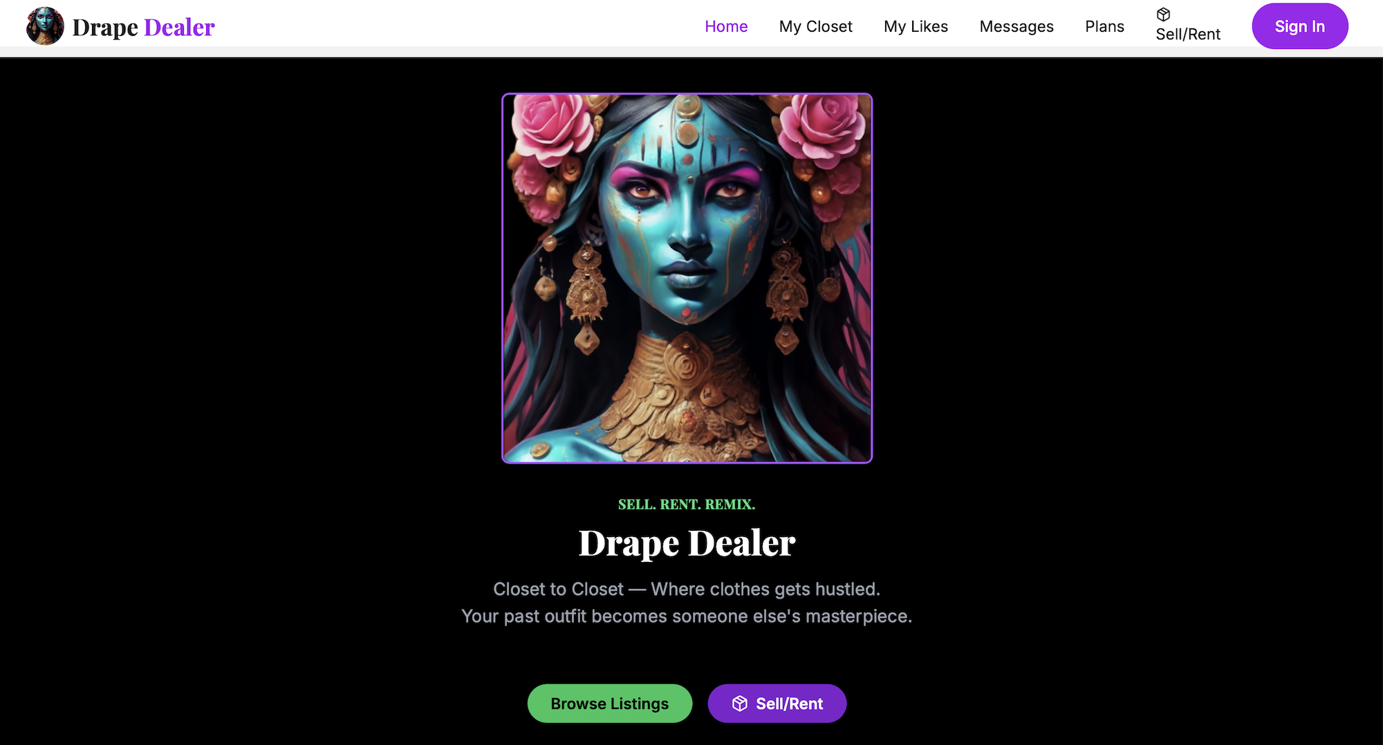 Drape Dealer website screenshot