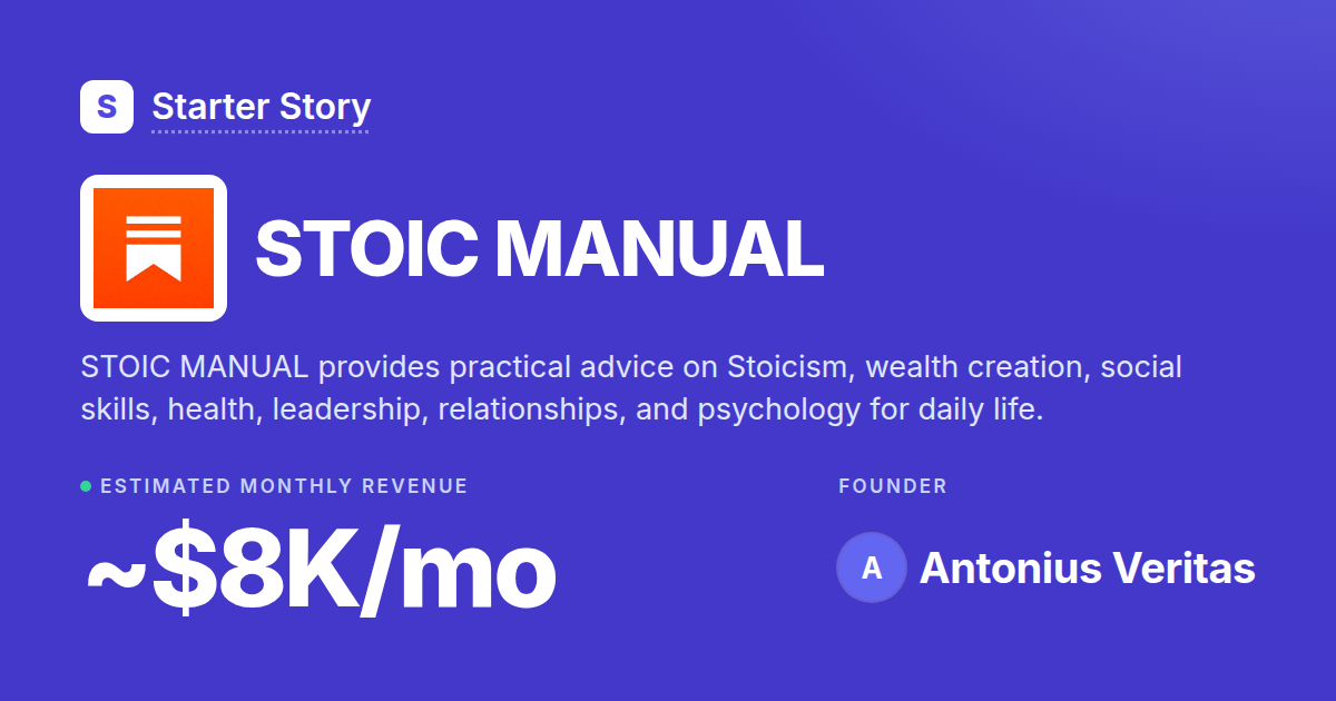STOIC MANUAL: Revenue, Growth & Monetization · Starter Story
