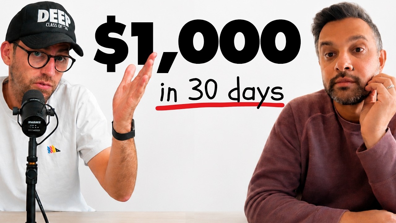 I challenged him to make $1,000 in 30 days (he failed)