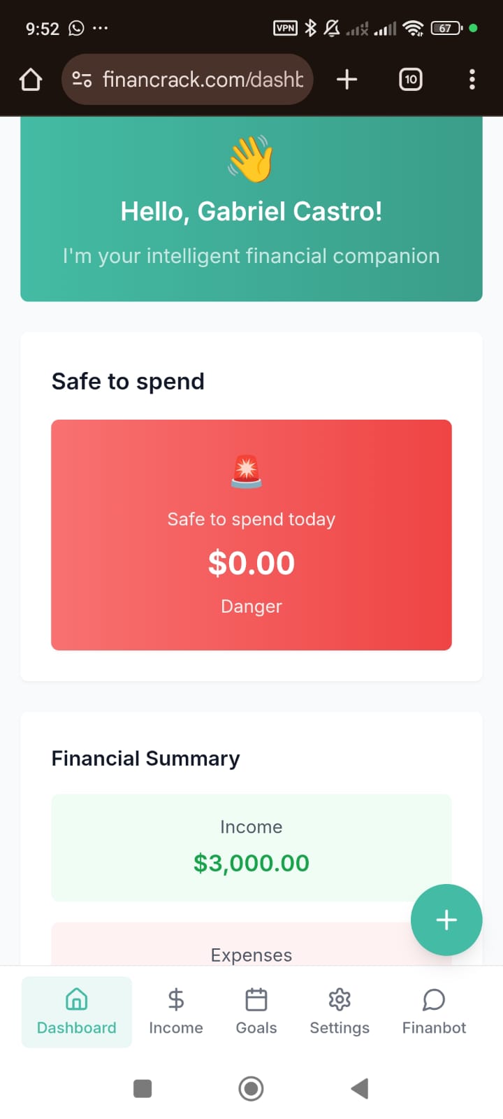 financrack.com website screenshot