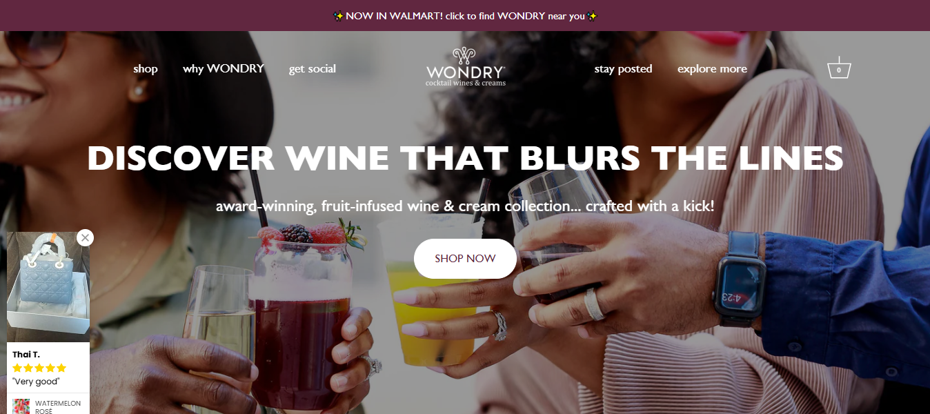 Wondry Wines Homepage