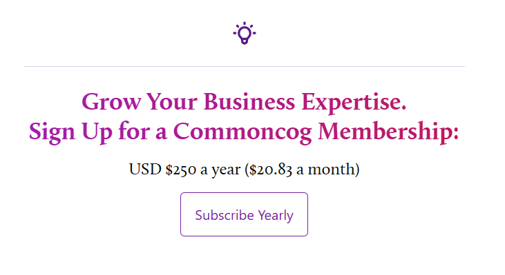 CommonCog Pricing