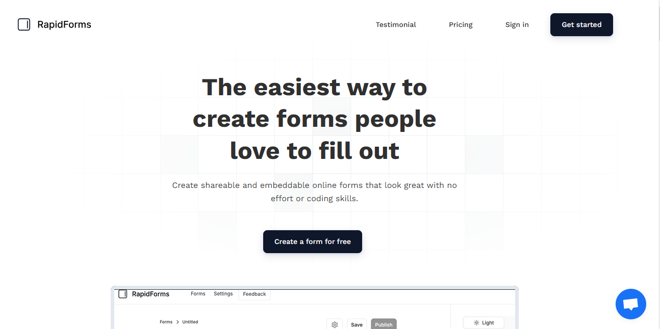 Rapid Forms Homepage