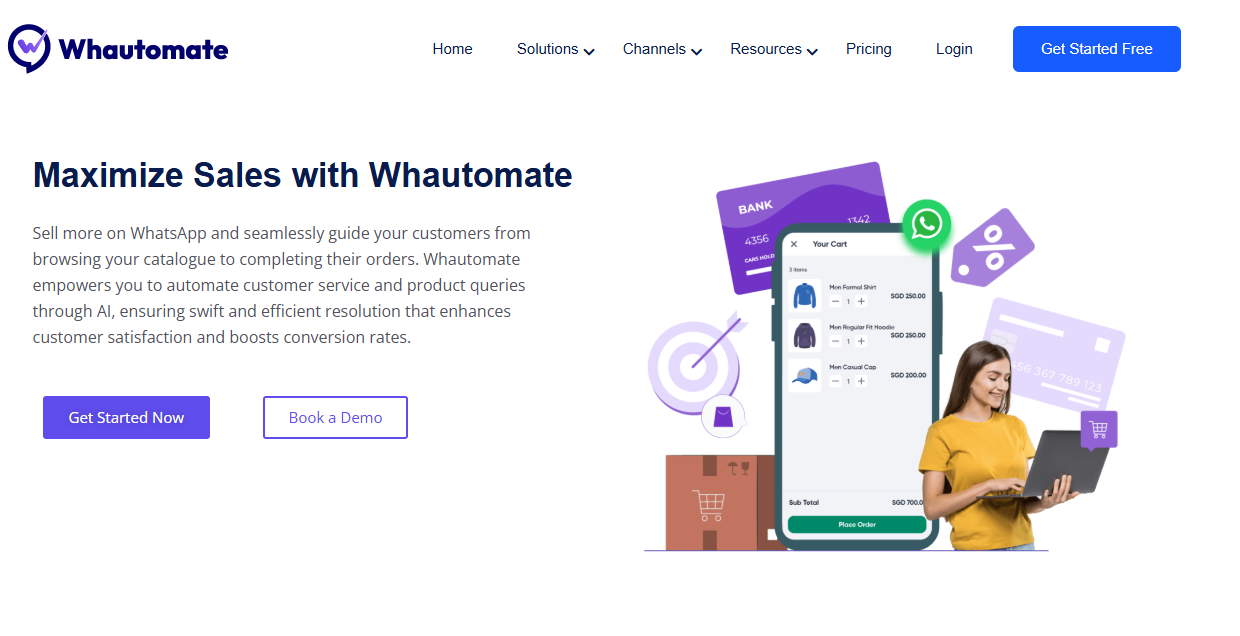 Whautomate App Homepage