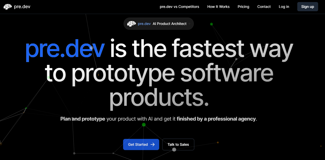 Pre.Dev Homepage