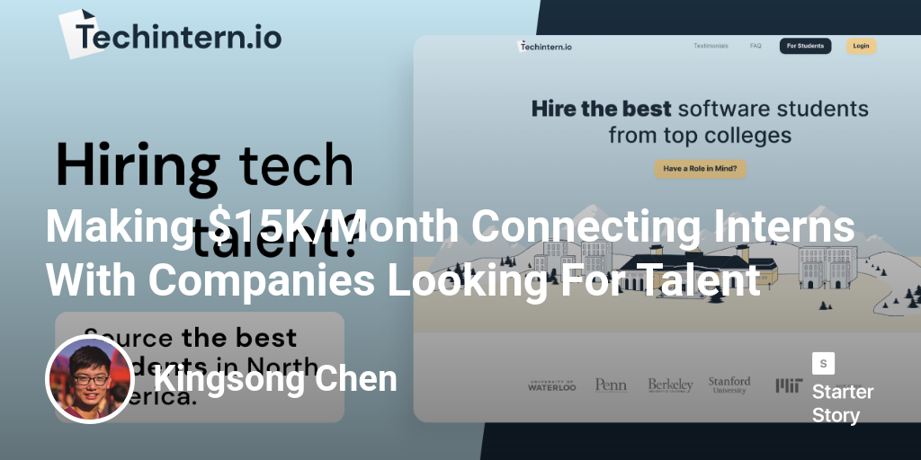 Making $15K/Month Connecting Interns With Companies Looking ...