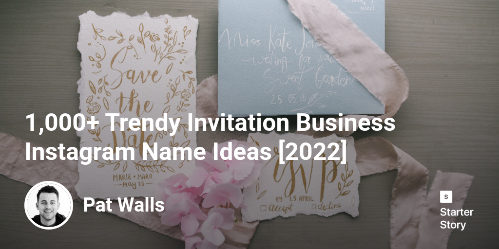 1,000+ Trendy Invitation Business Instagram Name Ideas [2024]