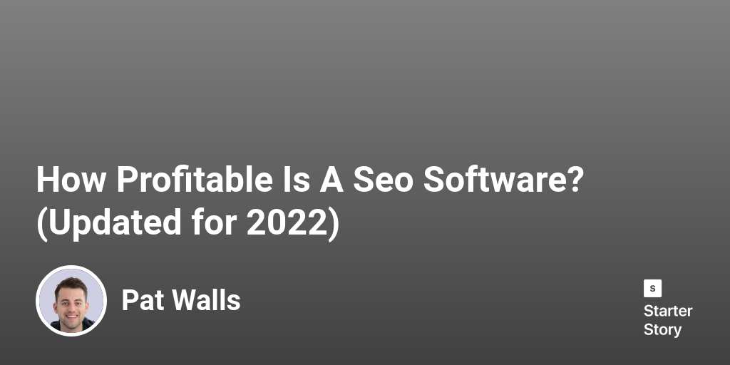 How Profitable Is A Seo Software? (Updated for 2024)