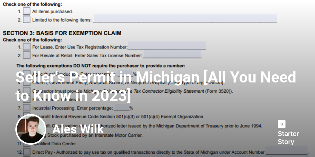 Seller's Permit in Michigan [All You Need to Know in 2024]