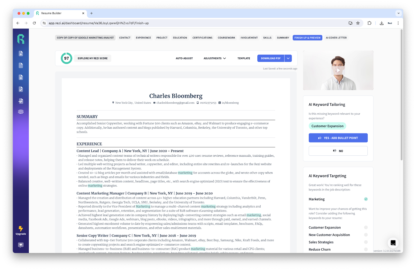 I created the best resume builder in the world 2 5m year starter
