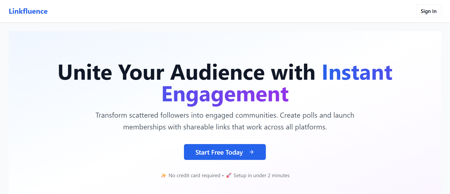 Linkfluence website screenshot