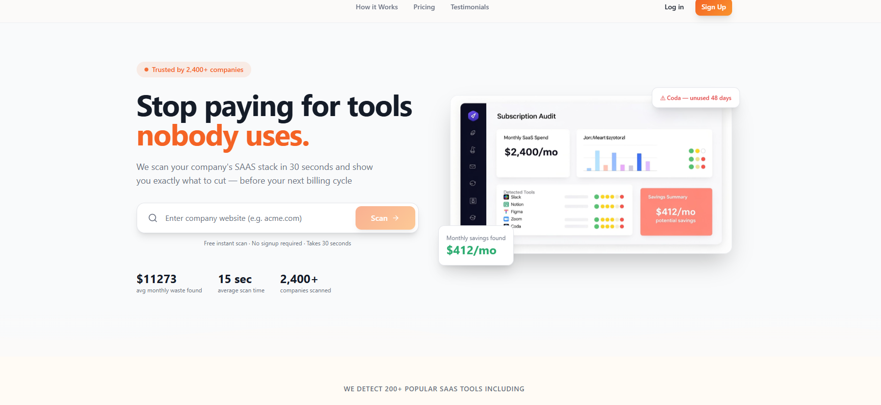 Snoozesaas website screenshot