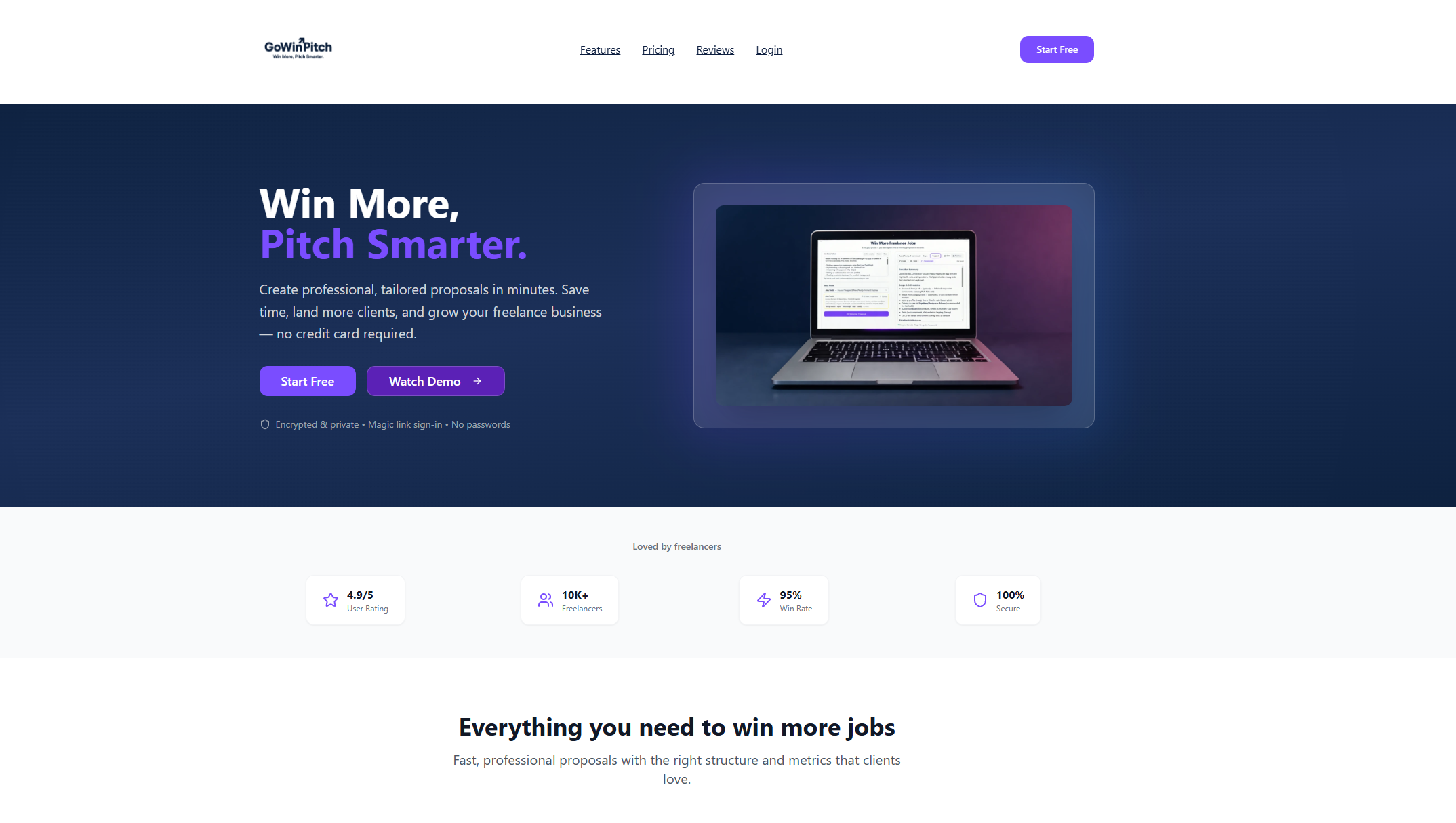 GoWinPitch website screenshot