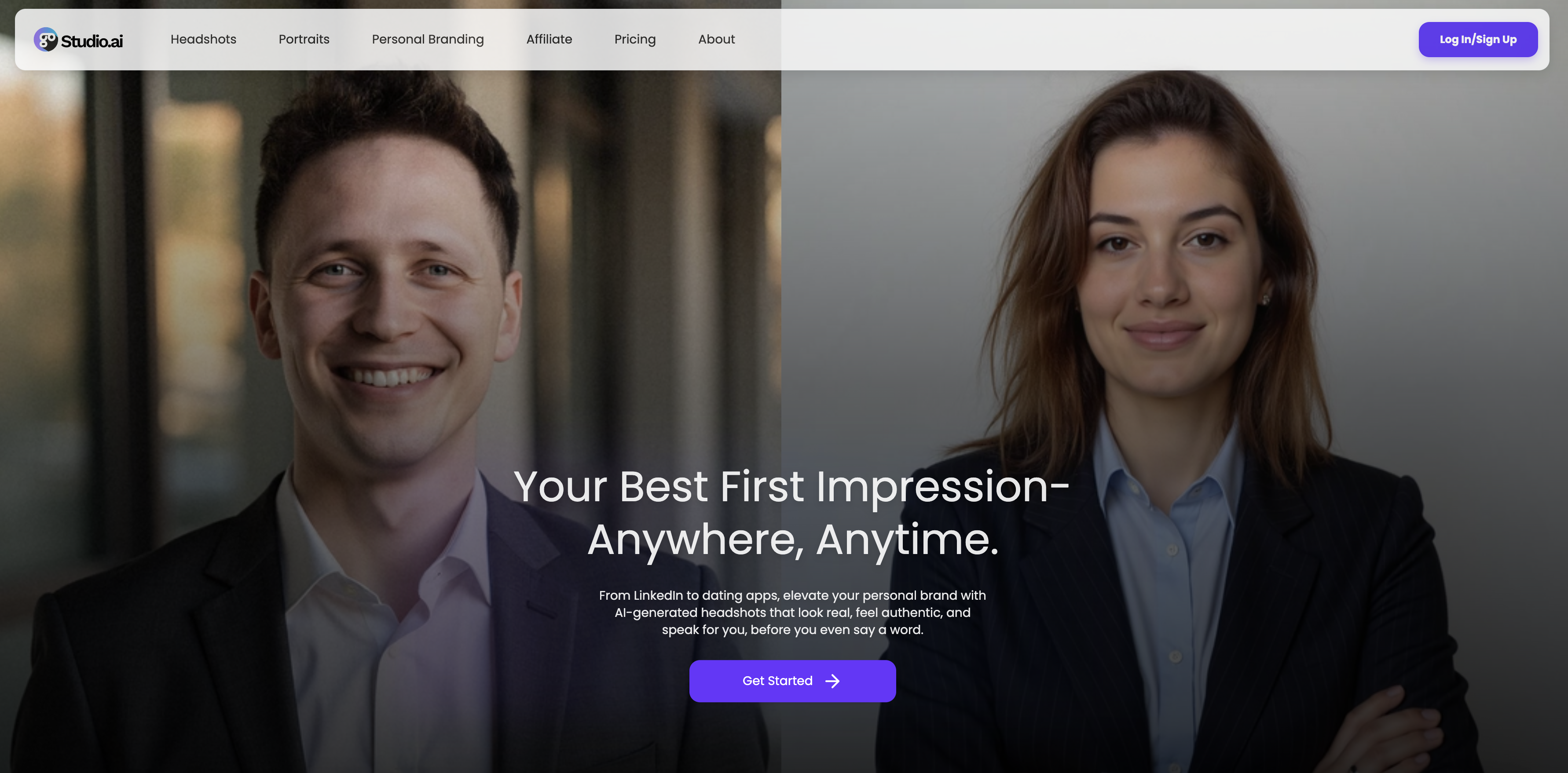 AI Headshots website screenshot